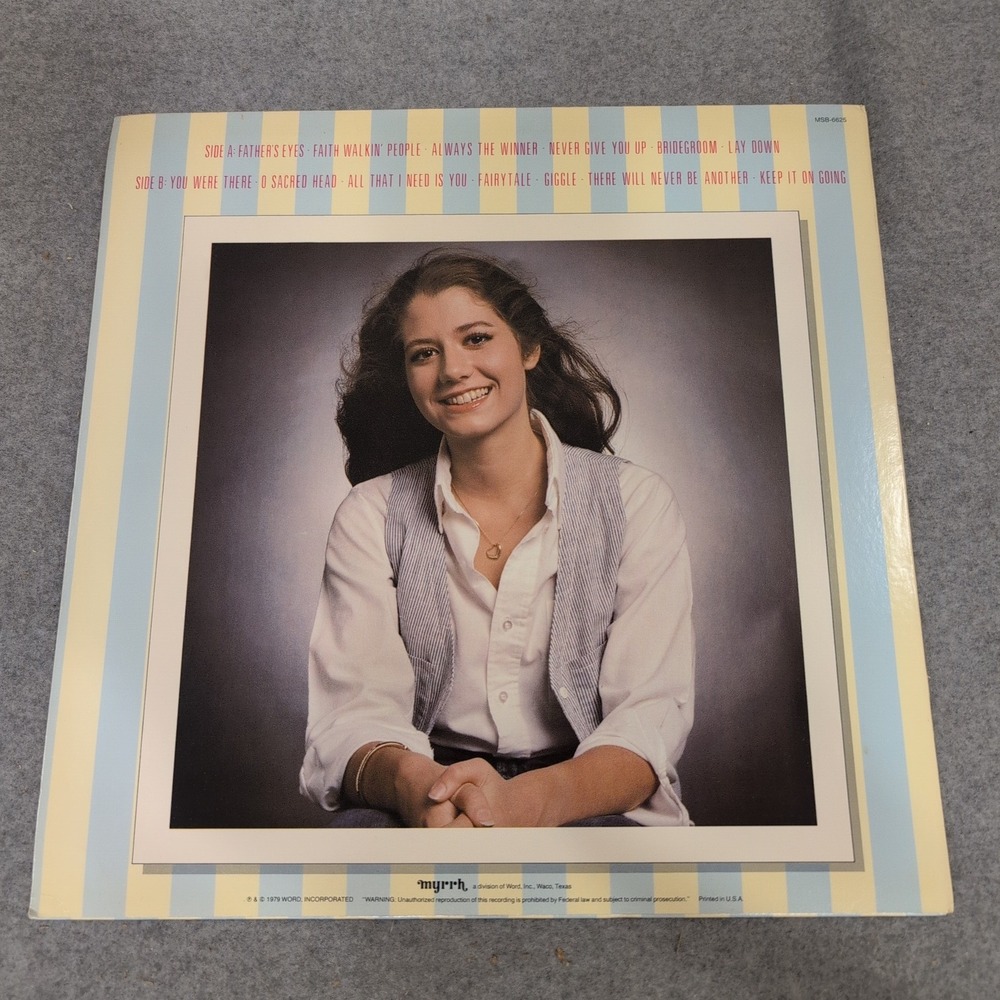 Amy Grant My Father's Eyes Vinyl LP Myrrh Records MSB-6625 1979 CCM Pop - Picture 2 of 2